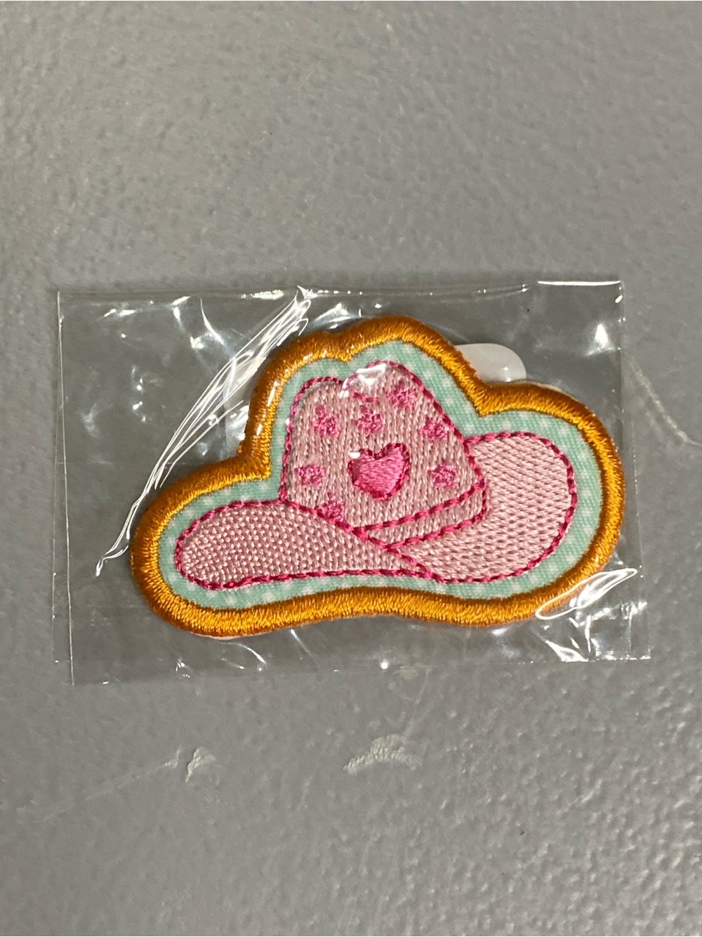 Stoney Clover Lane Pink & Gold Embroidered Cowboy Hat Patch